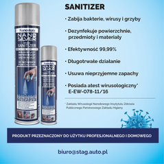 NANOSKALA NANO SILVER SANITIZER 500ml   (atest PPZH)
- preparat antywirusowy,antybakteryjny antygrzybiczy do powierzchni